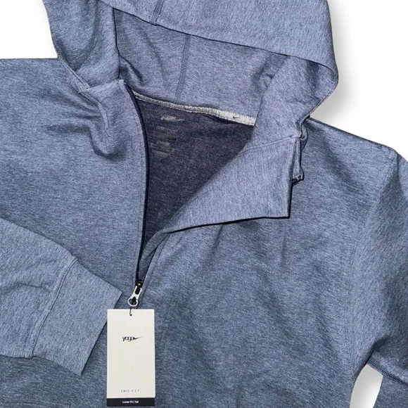 Nike Yoga DRI-Fit Restore Full Zip Fleece Hoodie in Blue DQ4876-410 - Picture 2 of 15